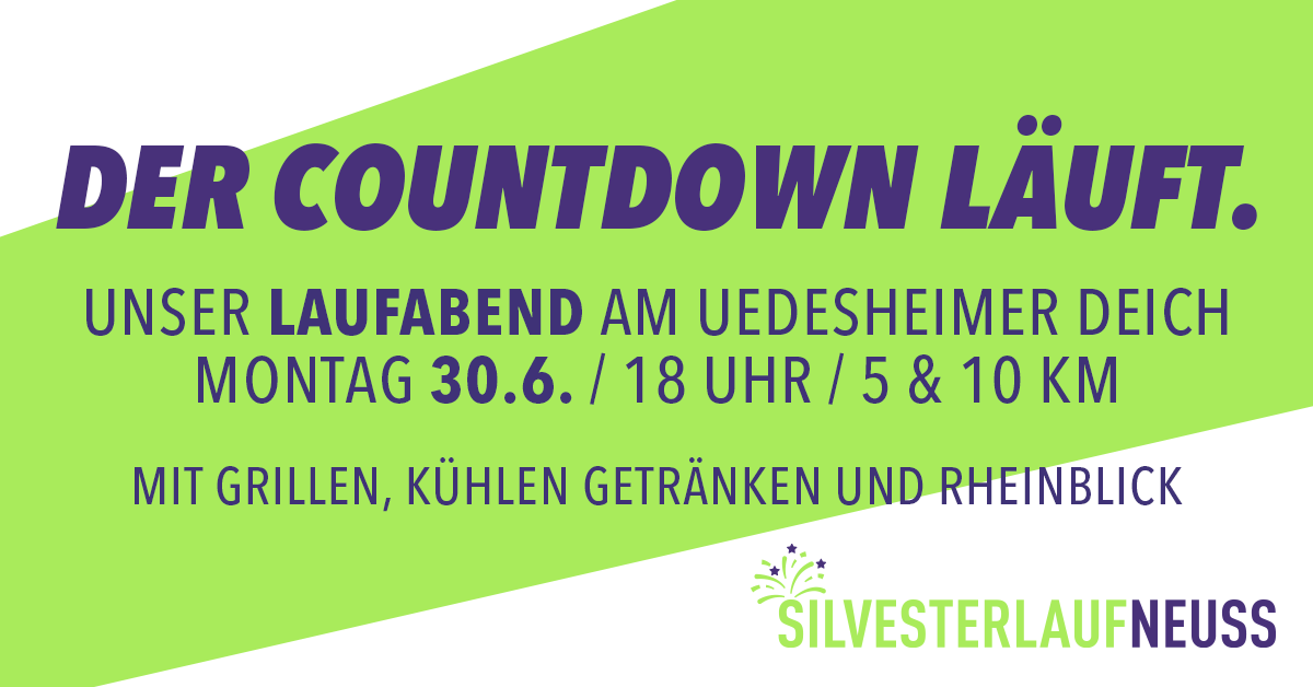 Der Countdown läuft. Unser Laufabend am 30.06.